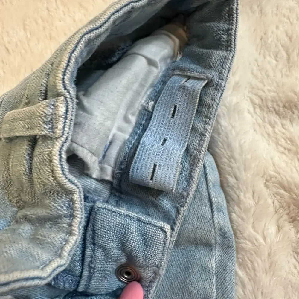 Gymboree Jean Shorts sz 4 adjustable waist tabs denim shorts Bermuda shorts